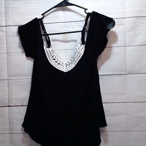 Black Flowy Top